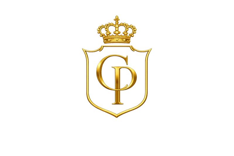 Cena a Palazzo · blason CP couronné